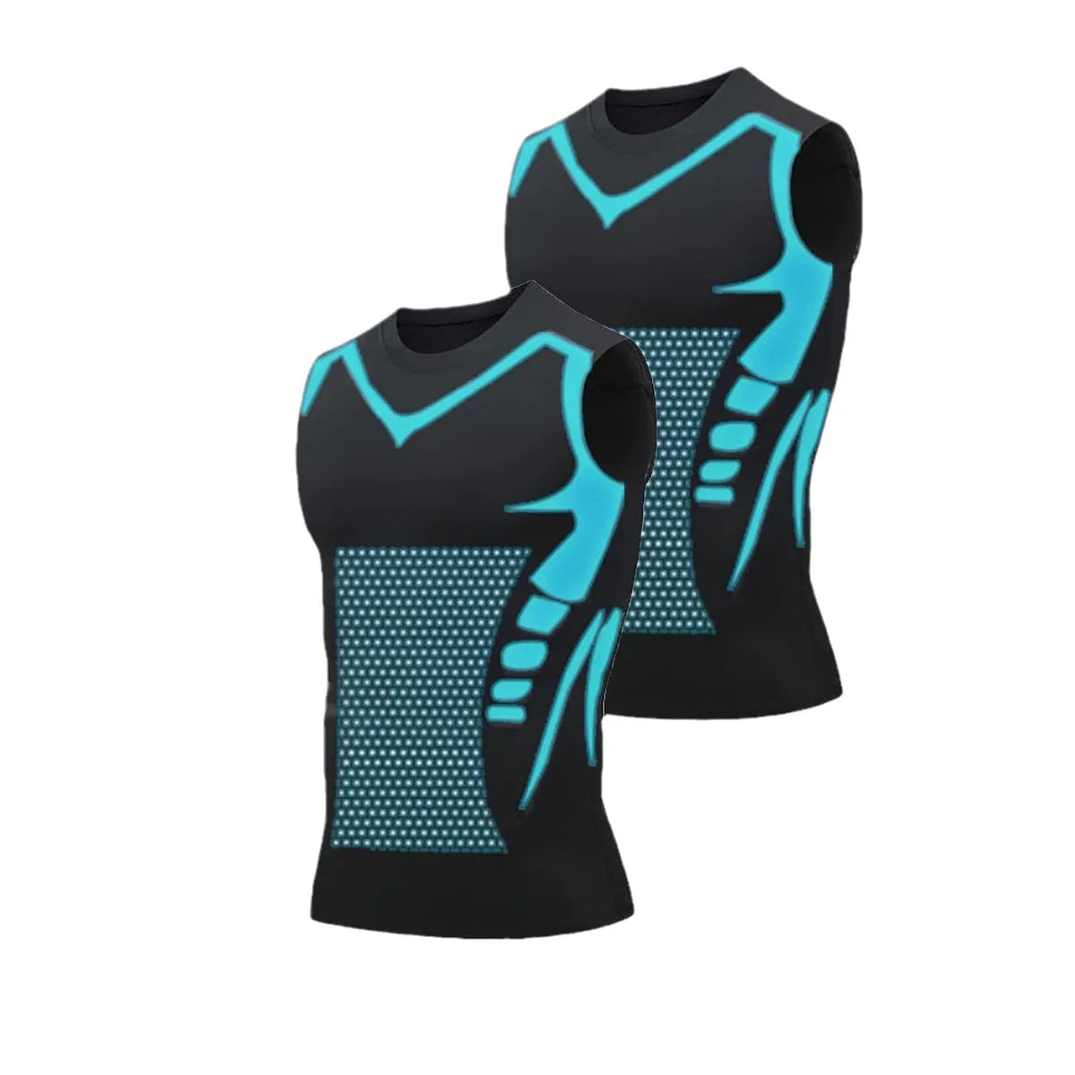 Summer Men Shapewear Ionic Shaping Vest Sleeveless Shirt Tight Compression Shirts Tank Top Body Shaper Breathable Ice Silk Vest
