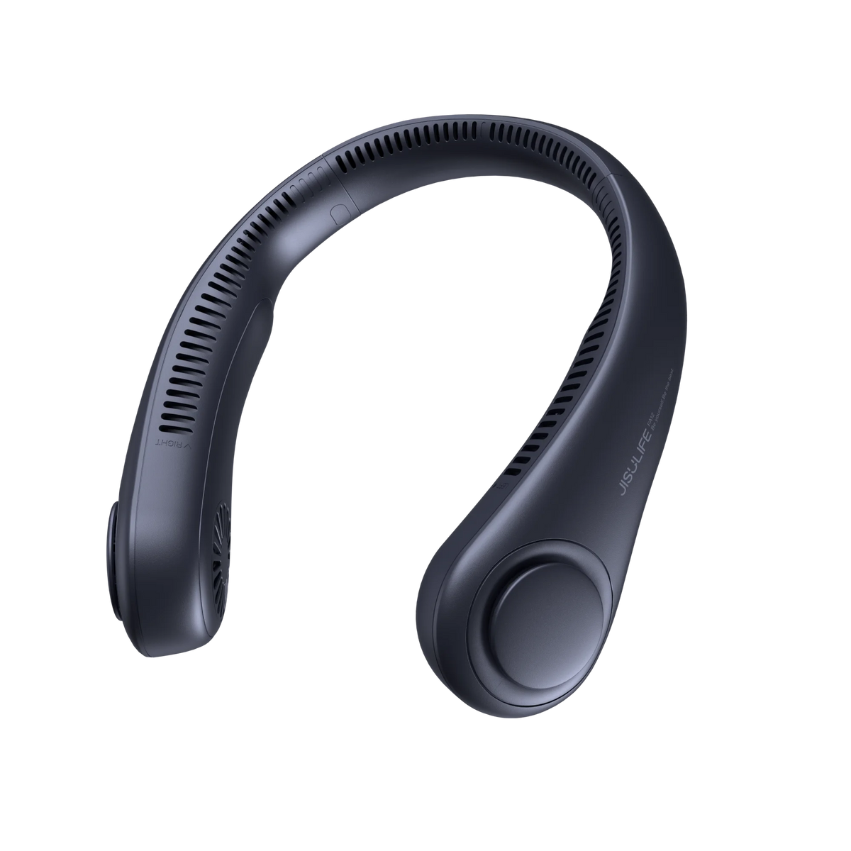 JISULIFE Portable Neck Fan, 4000mAh Battery Rechargeable, 5 Speeds Adjustable, Twistable Hands-Free Bladeless Neckband for Sport