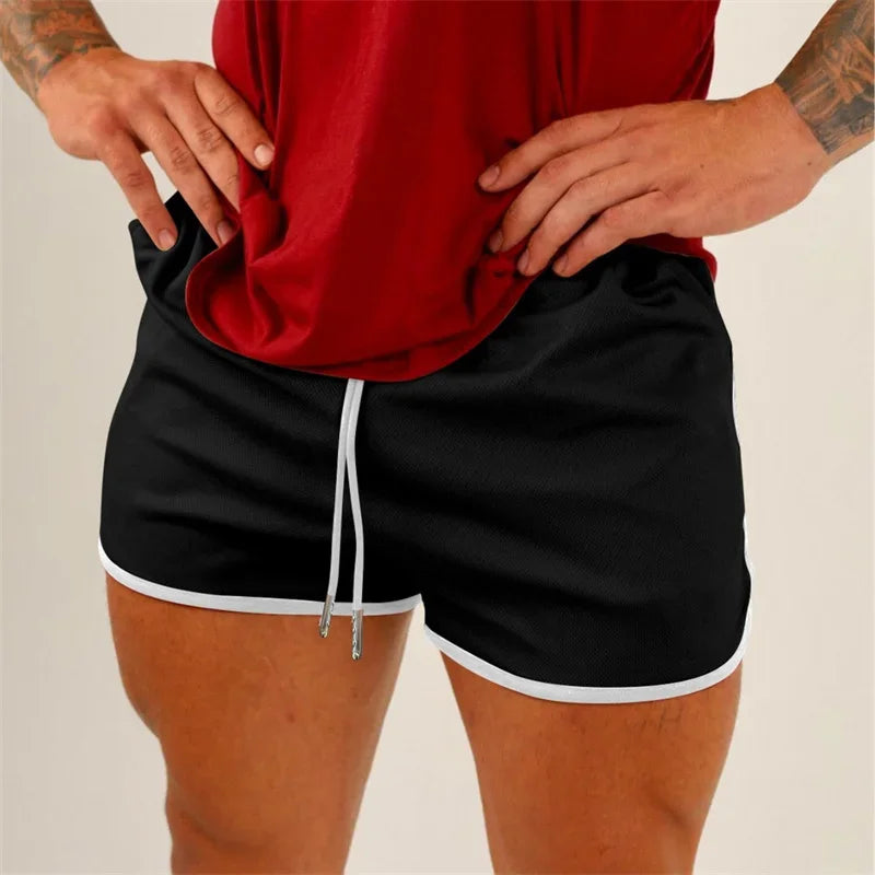 Summer Beach Fitness Shorts Men Running Training Short Pants Casual Athletics Quick Drying Breathable Mesh Sports Shorts