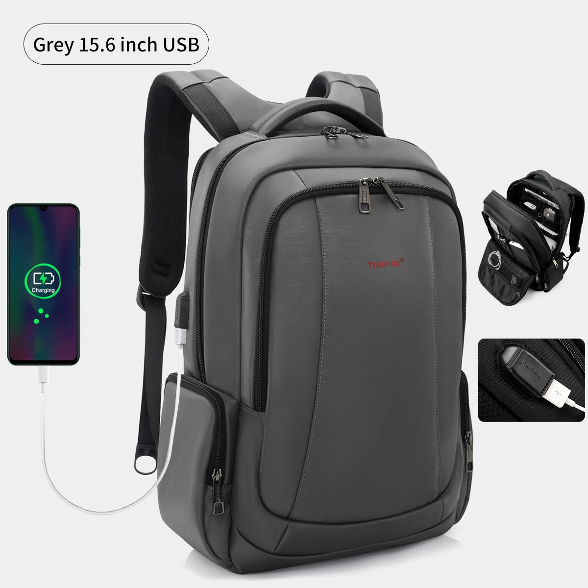 Tigernu Men Backpacks Vacuum Compression Backpacks 14 15.6 17.3'' Laptop Backpack For Men School Backpack Male Travel Backpacks