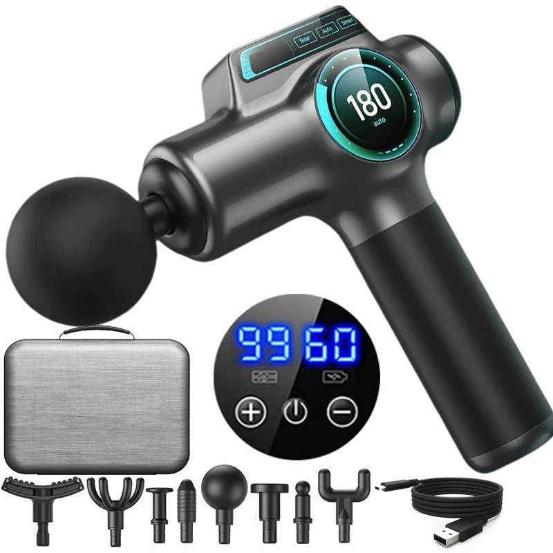 99 Speed Professional Muscle Massage Gun Massager Massager for Neck and Back Massage Instrument Fitness Equipment