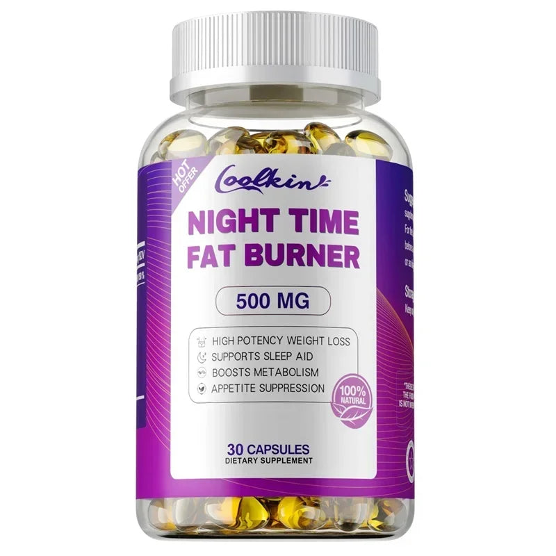 Night Time Fat Burning Capsule - Supports Immune System Health, Appetite Suppression, Healthy Weight Management