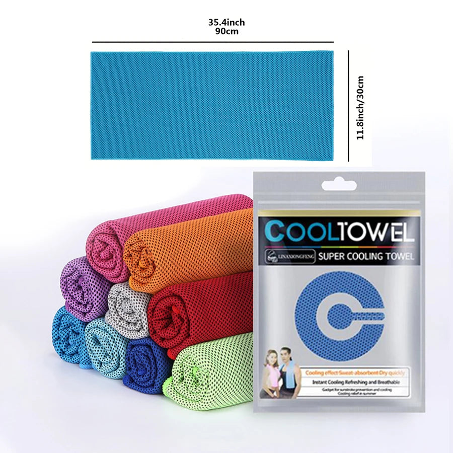 1pc Cooling Sports Towel, Sweat Absorbent & Quick Dry, Suitable as Cool Rags for Neck Cooling Wrap,Cooler, Cold Towel