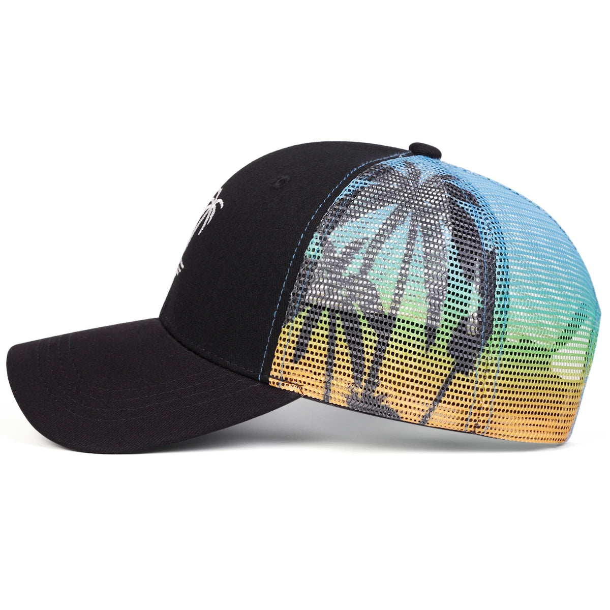 Unisex Coconut Tree Embroidery Baseball Net Caps Spring and Summer Outdoor Adjustable Casual Hats Sunscreen Hat Sports Cap