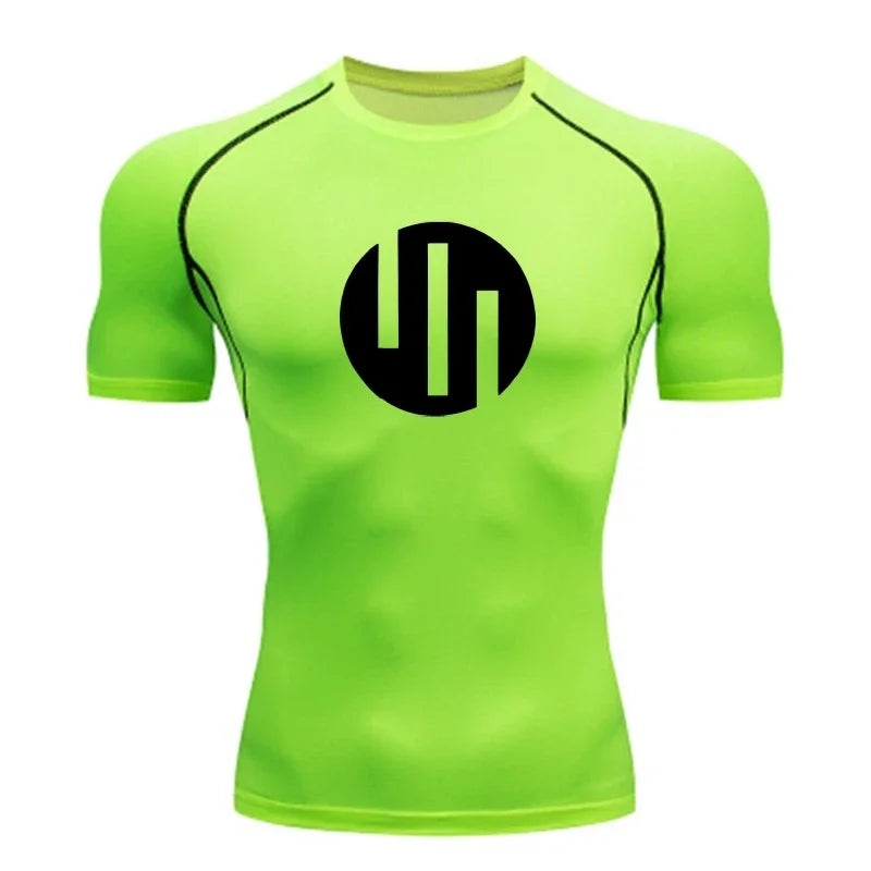 Gym Short Sleeve Running T-Shirt Men's Compression Long Sleeve Shirt Sun Protection Quick Drying Outdoor Sports Top Sportswear