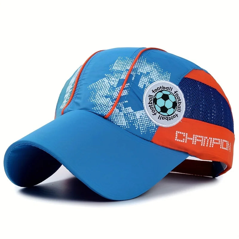 Summer Quick Dry Mesh Baseball Cap for Children Boys Girls Breathable Sport Dad Hat Snapback Comfortable Lightweight Cap