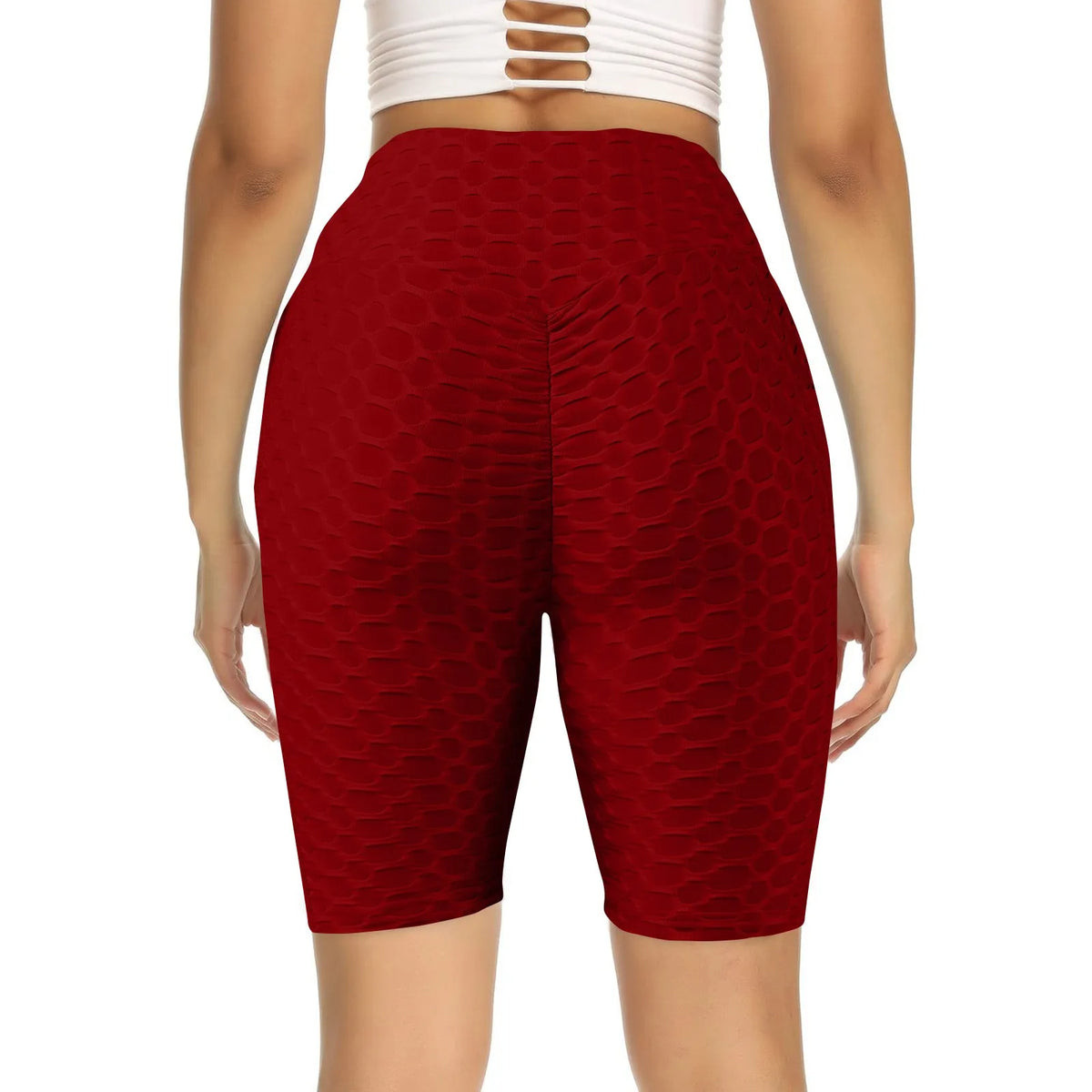 Women's Sexy Capris Yoga shorts Fitness ,Buttocks, Bubble Sports Leggings With Pockets leggings Peach Hip-lifting Sports Pants