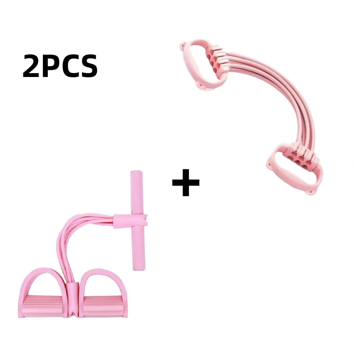 2PCS Multi-Functional 6 Tube Pedal Tensioner & Yoga Elastic Band Removable 6 Ropes Resistance Bands For Sports Exercises At Gym