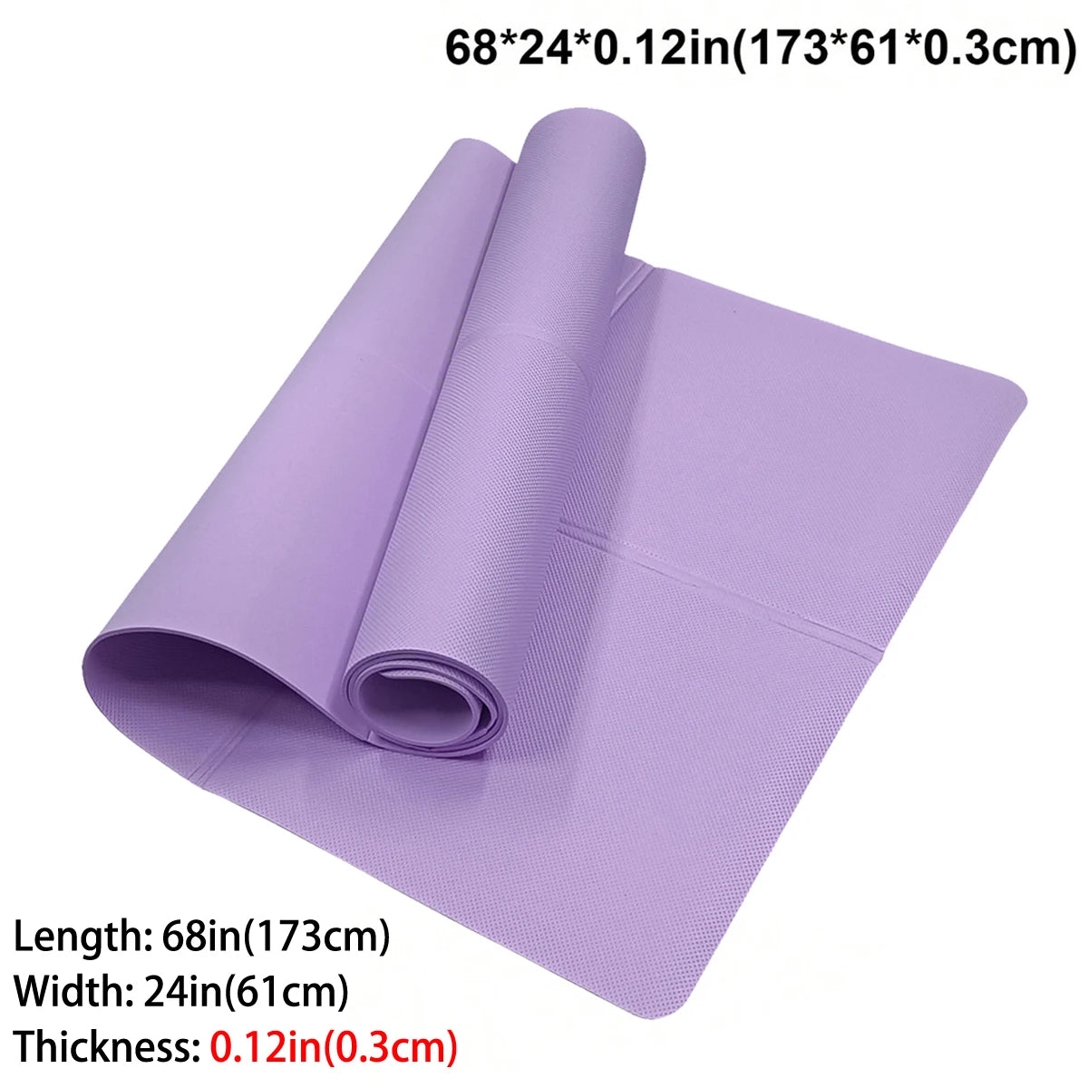 Purple Foldable Yoga Mat Eco Friendly EVA Folding Travel Fitness Exercise Mat 3/4/6mm Thicknesses for Yoga Pilates Workouts