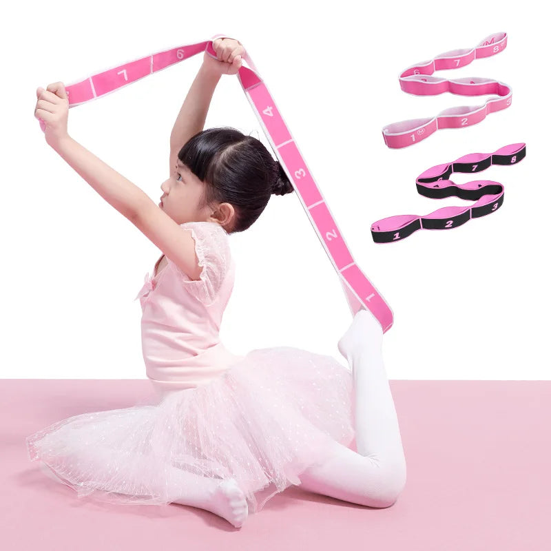Children's Dance Elastic Band Digital Section for Stretching Resistance Belt Exercise Gymnastics Girls Rubber Band for Training