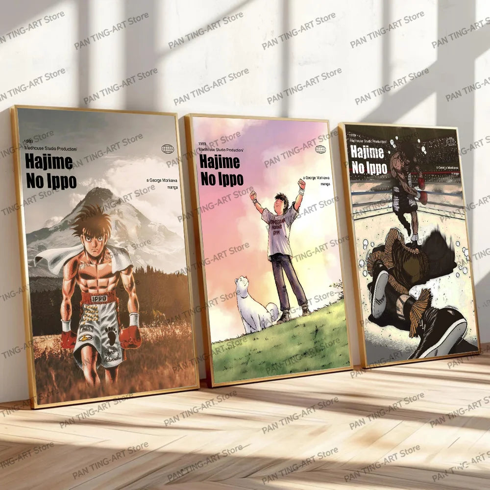 Classic Motivational Anime Hajime No Ippo Canvas Posters And Prints Home Decor Wall Art Hustle Boxing Manga Painting