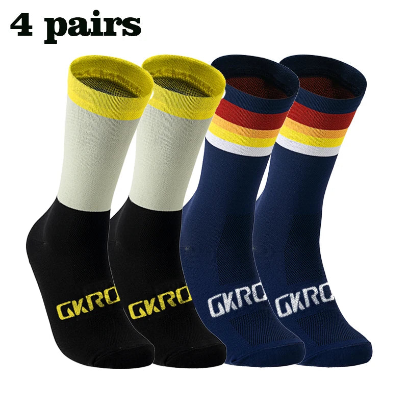 4 Pais High Quality Profession Team Men Women Cycling Socks Bike Socks Breathable Bicycle Socks Outdoor Sportswear Racing Socks