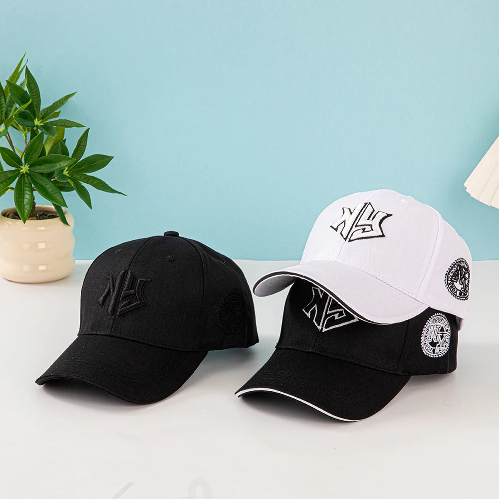1pc Unisex Baseball Cap with Embroidered New York Logo and Stars - Lightweight Cap, Stretchable for Adjustable Buckle Outdoor Fi