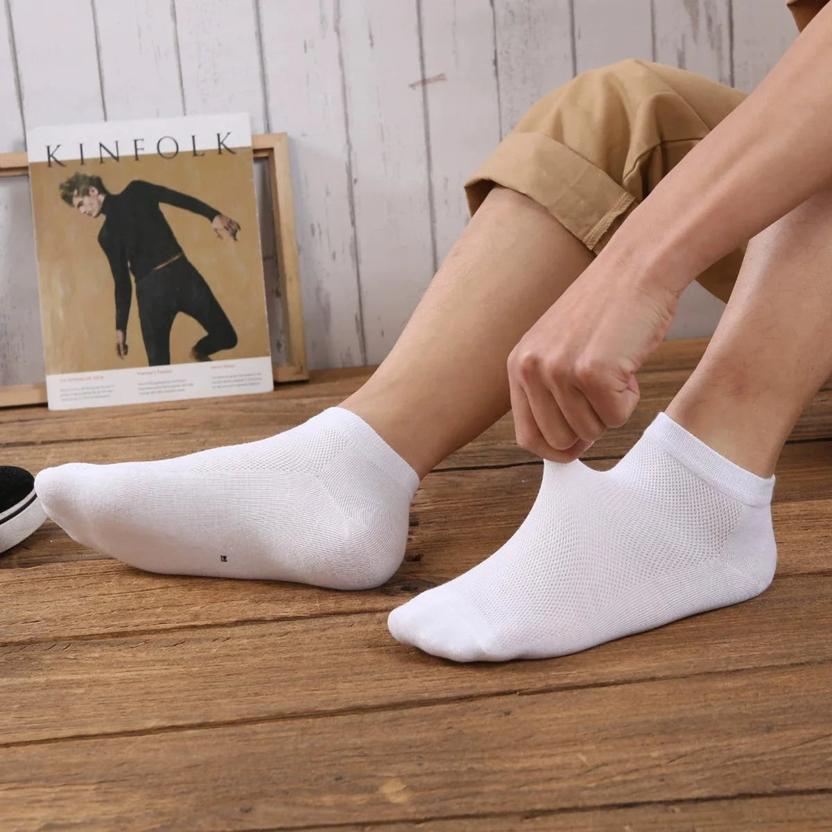 5 Pairs Women Summer Mesh Ankle Athletic Running Socks Black&White&Gray Thin Low Cut Socks Breathable No Show Sports Men Socks