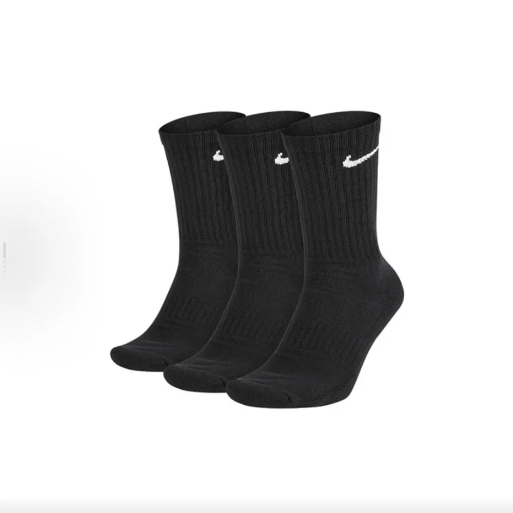 Nike Everyday Cushion Crew Logo Running Crew Socks Unisex Combo Pack White SX7664-100