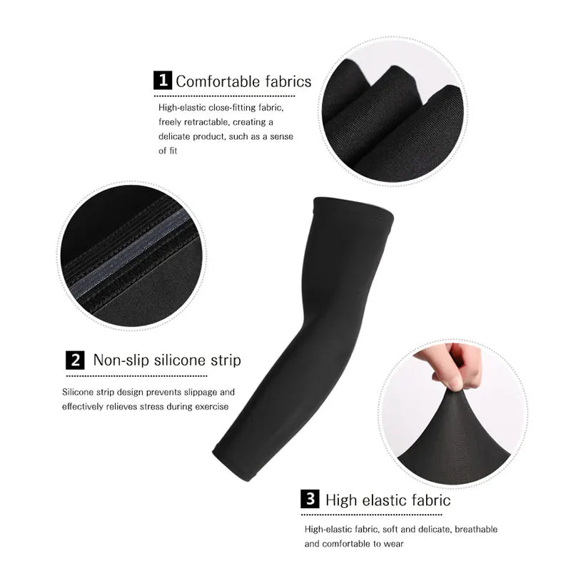 Mieyco Cycling Arm Sleeve Breathable Quick Dry UV Protection Running Ice Fabric Arm Sleeves Fitness Basketball Sunscreen Bands