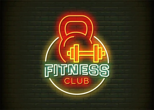 Modern Fitness Body Motivation Neon Design Canvas Posters GYM Body Pop Wall Art Simply Fitness Power Print Art GYM Decor Mural