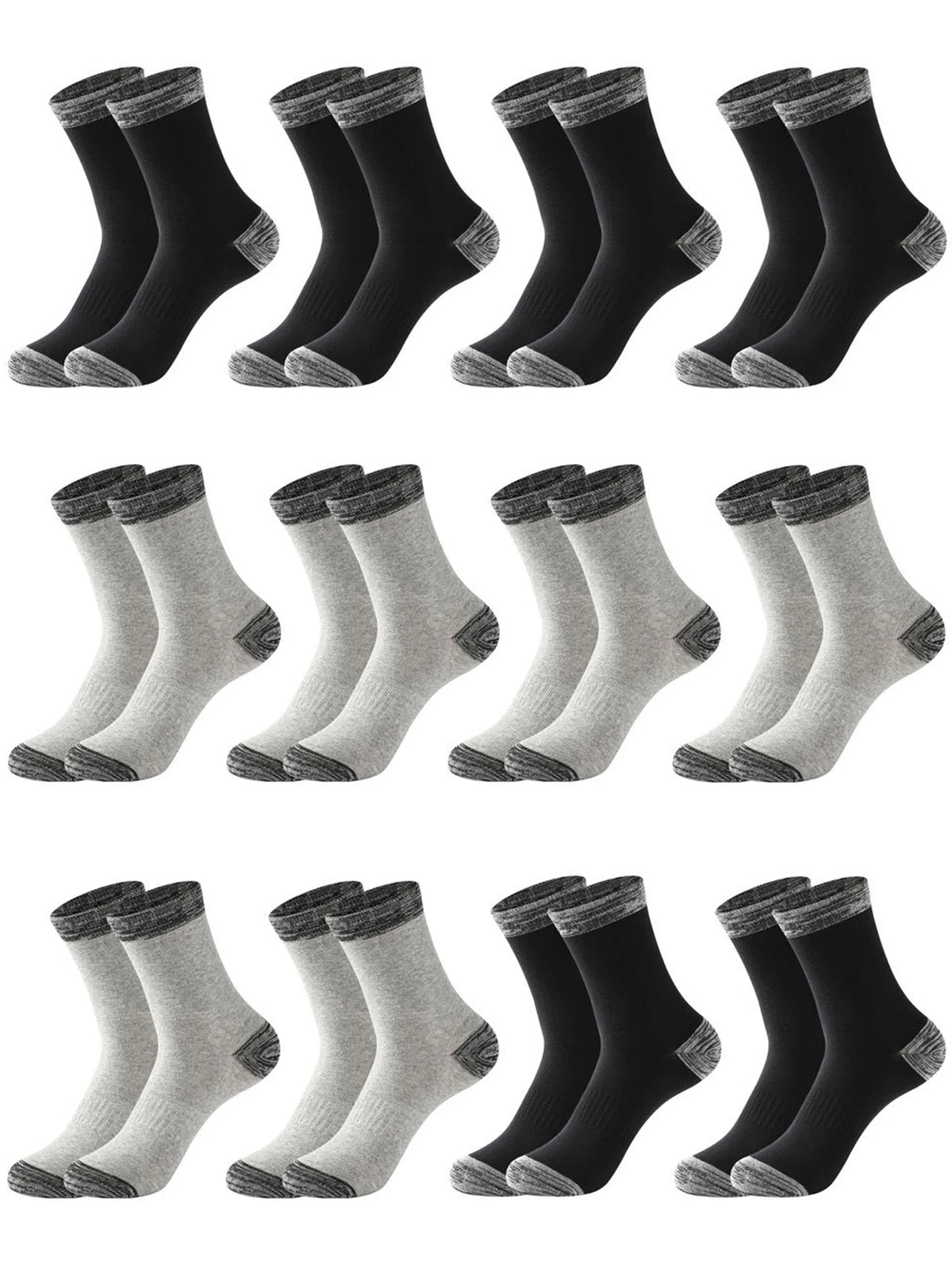 12Pairs Super Thick Merino Wool Socks Male Men Winter Thermal Cashmere Socks Fleece Terry Loop Middle Tube Socks High Quality