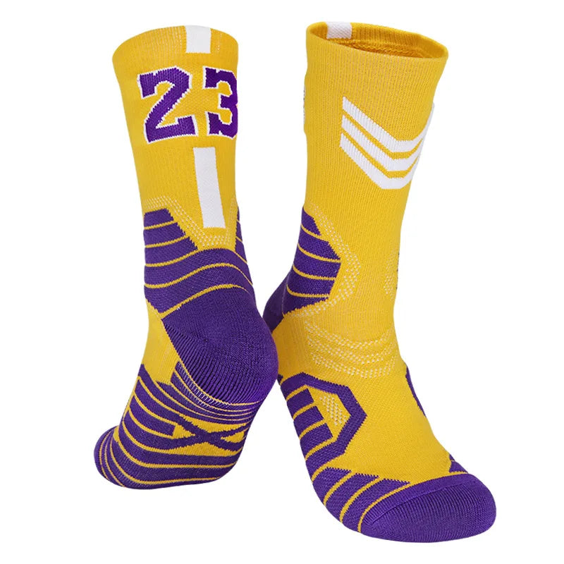Men's Basketball Socks Number Sports Socks Thickened Towel Bottom Outdoor Cycling Running Basket Women Adult calcetines Socks