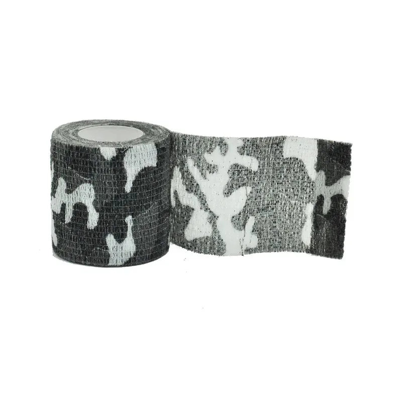 6/12/24/48Pcs Black and white Camouflage Elastic Wrap Tape Self Adhesive Sports Protector Ankle Knee Finger Arm Bandage