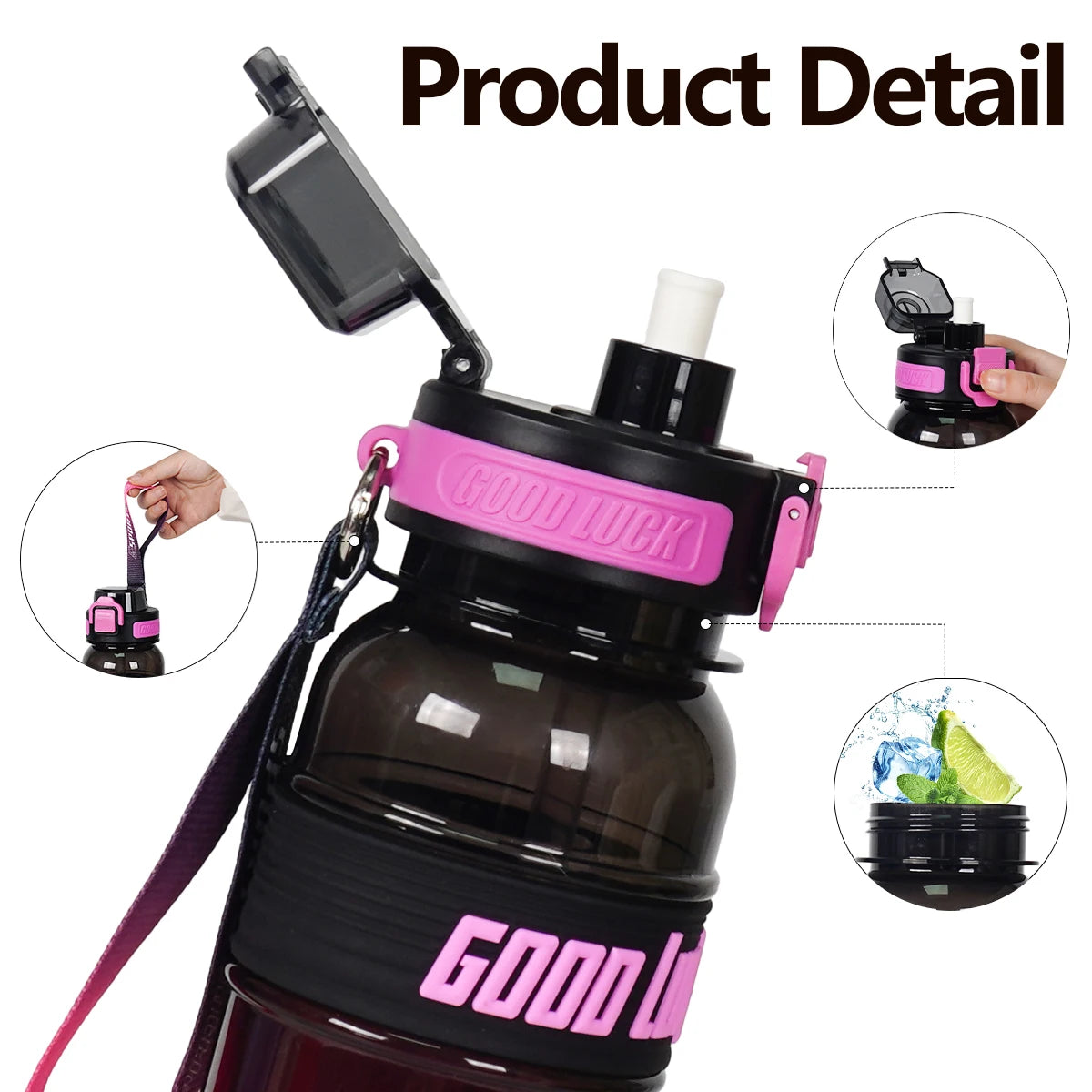 1pc 950ml/31oz 750ml/26oz 550ml/18oz Outdoor Sports Water Bottle, Suitable for Fitness, Sports, Birthday Gifts