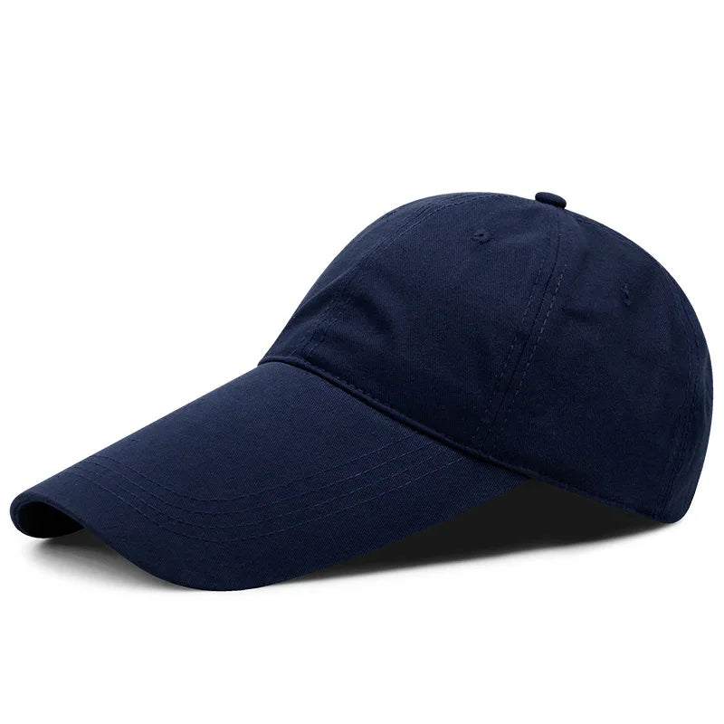 Peaked Hat Spring Summer 14cm Long Brim Sunscreen Fishing Men Women Street Sunshade Outdoor Adjustable Cotton Golf Cap Trucker