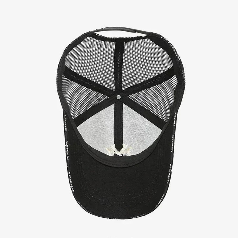 Summer Breathable Fashion Letters Baseball Cap Adjustable Dazzle Color Mesh Caps Men Women Casual Golf Running Sports Sun Hat