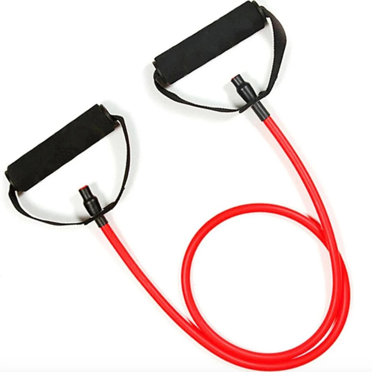 5 Levels Yoga Fitness Tensioner Resistance Band With Handles, Elastic TPE Straight Bar Yoga Pull Rope Fitness Exercise Tube Band