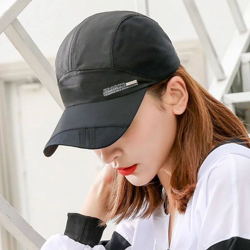 Quick Dry Men Baseball Cap for Sports Cool Mesh Summer Women Sun Hat Fishing Running Family Parent Teenager Cap