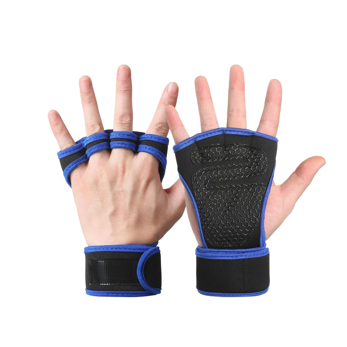 Half Finger Weight Training Gloves for Men Women Fitness Sports Wrist Palm Protector Gloves Anti-slip Gym Cycling Gloves Black