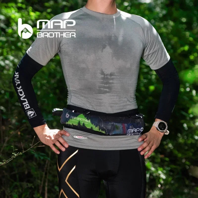 MAP BROTHER W1002 Hydration Running Belt Waist Pack Travel Money Bag Trail Marathon Gym Workout Fitness Mobile Phone Holder Bag