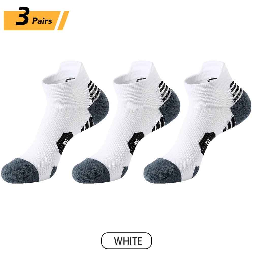 9/5/3/1 Pairs Men's Sport Socks Breathable Outdoor Running Basketball Socks Cotton Training Short Tube Socks For Men