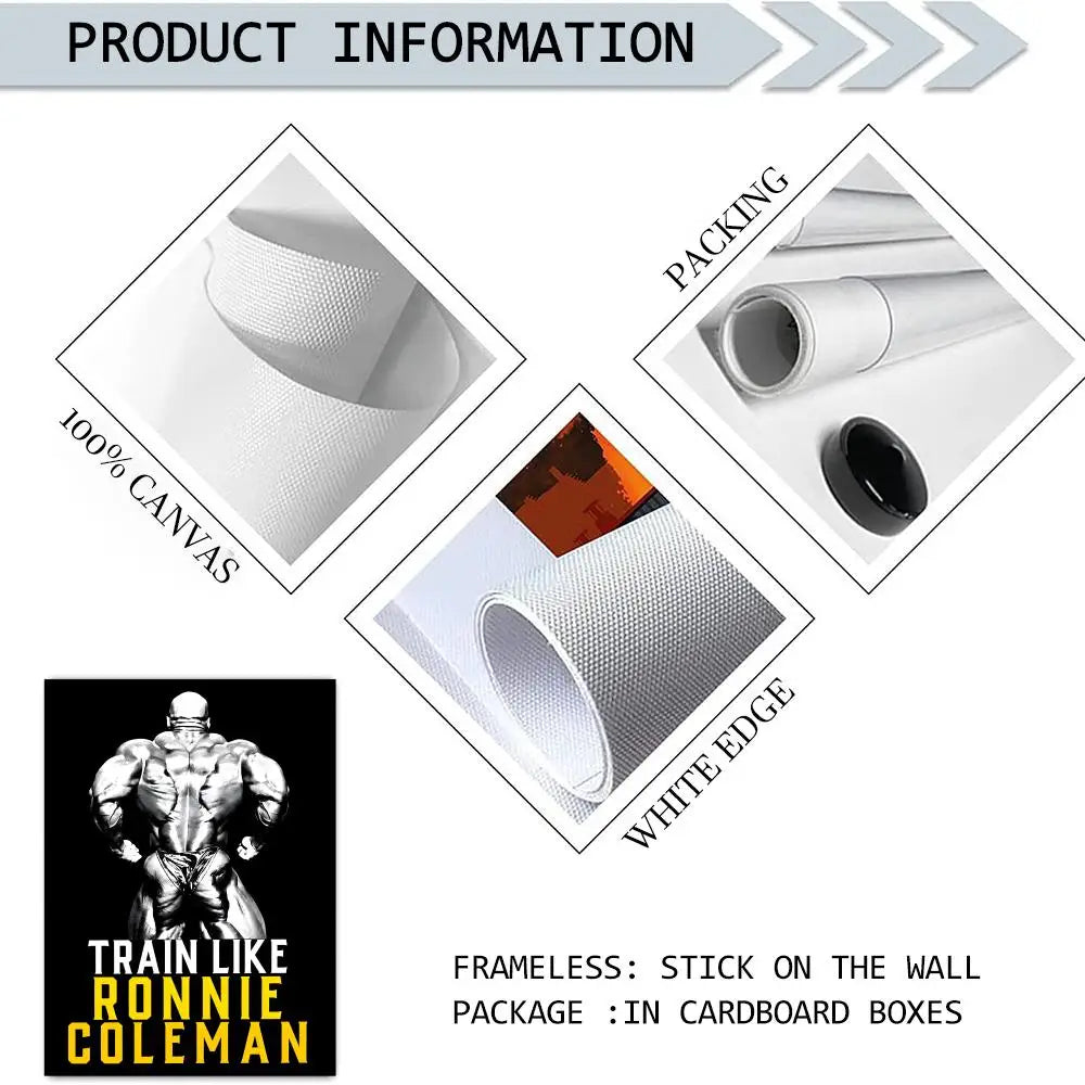 Bodybuilding Champion R-Ronnie C-Coleman Painting Calligraphy HD Canvas Poster Crease Free Waterproof All Space Wall Decor