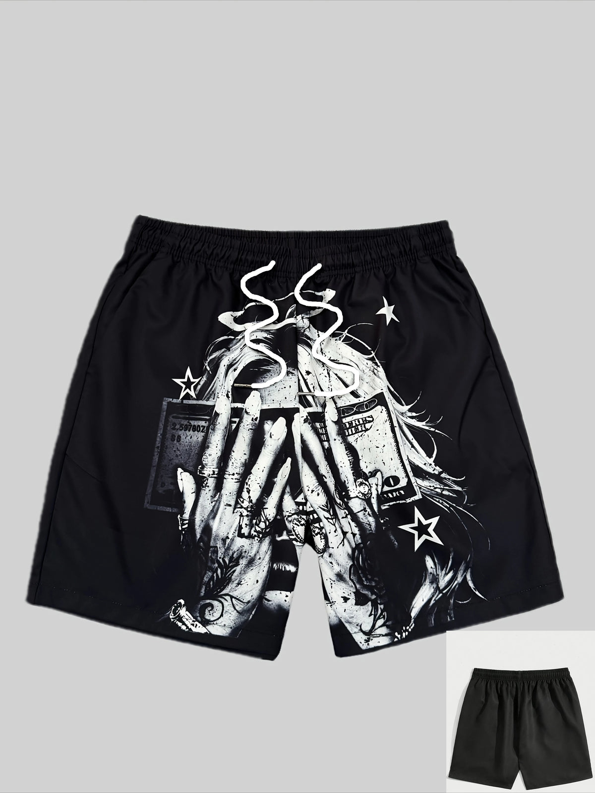 Fashion Trend Men's Printed Shorts Unique Artistic Design Pattern Shorts Athletic Breathable Outdoor Sports Training Shorts Moto