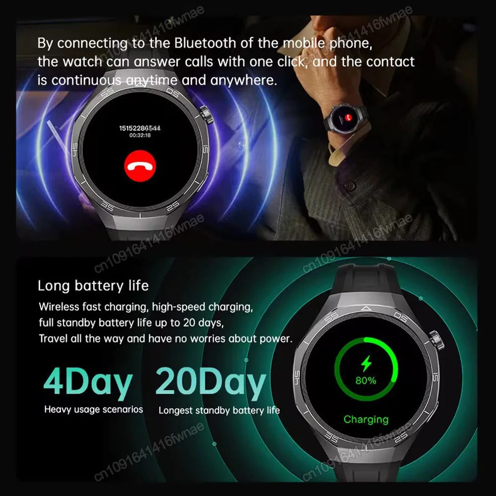 2026 Men's Smart Watch HD Display Health Tracking Bluetooth Calls Heart Rate Monitor Voice Assistant GPS Sports Smartwatch Ht30