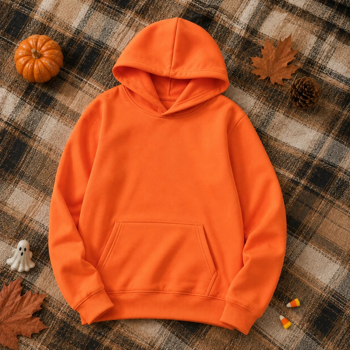 2025 White Hoodies Men Women Autumn Long Sleeve Pullover Tops Casual Pocket Hoodies Unisex Outer Loose Sport Wear