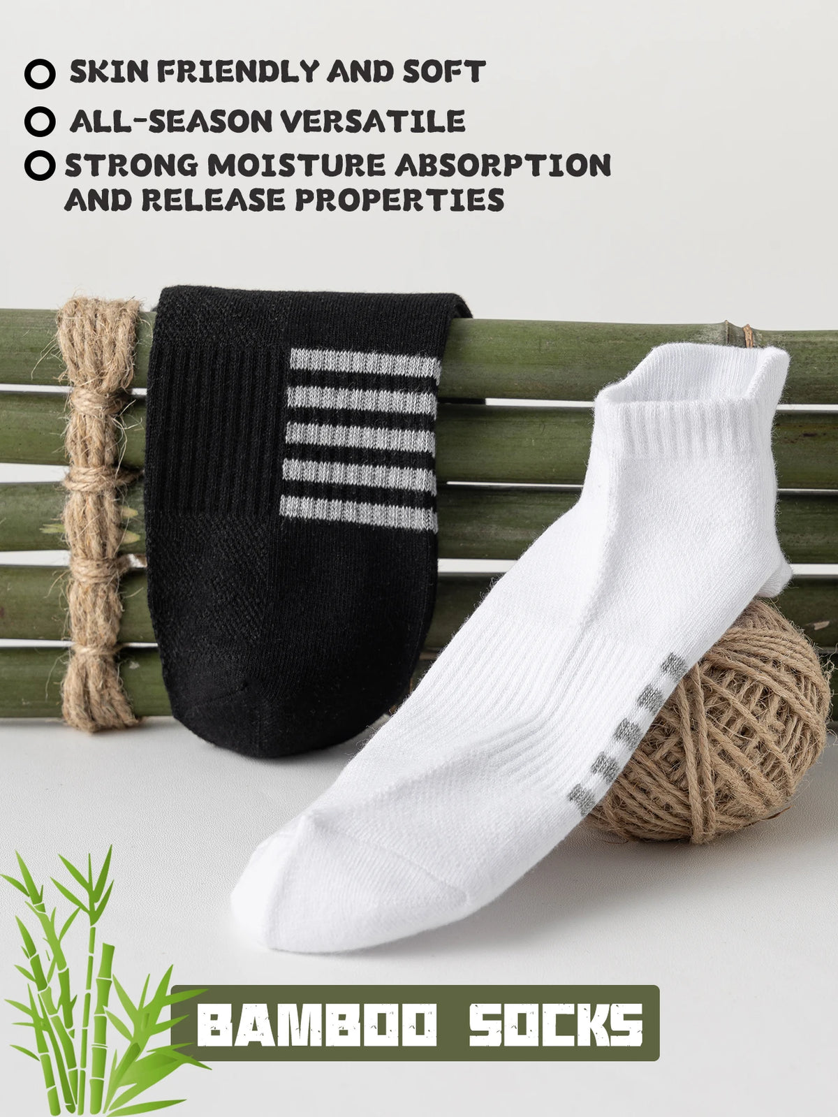 4 Pairs Women's Bamboo Fiber Short Socks Breathable Mesh Thin Summer Spring Pure Color Simple Design Casual Short Tube Socks