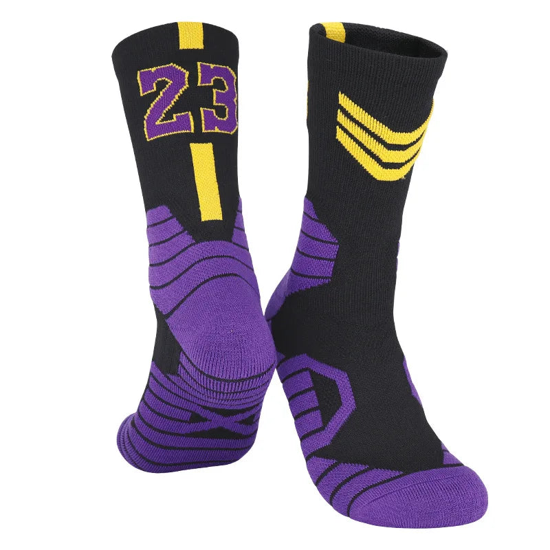 Men's Basketball Socks Number Sports Socks Thickened Towel Bottom Outdoor Cycling Running Basket Women Adult calcetines Socks