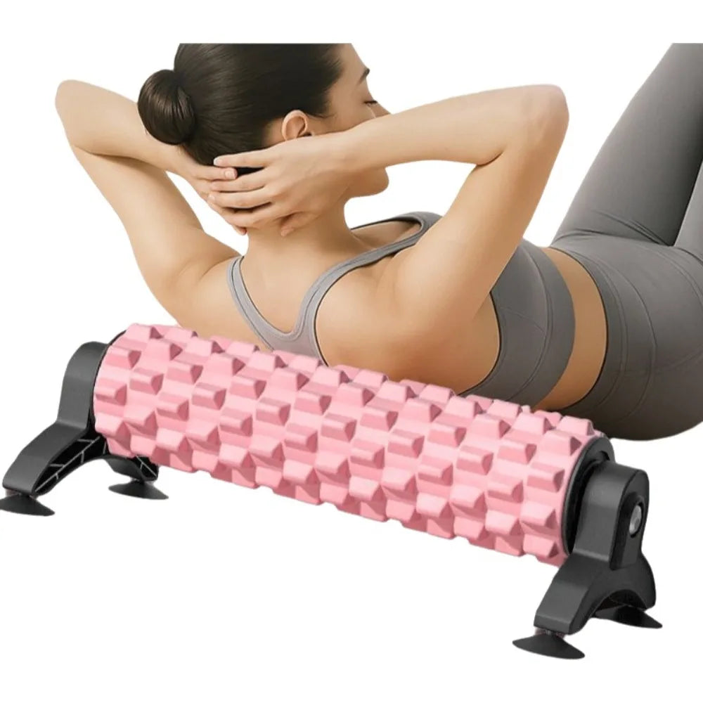 Non-Slip Suction Cup Foam Roller Stable with Stand EVA Yoga Column Multifunctional Easy To Use Deep Back Stretching Roller