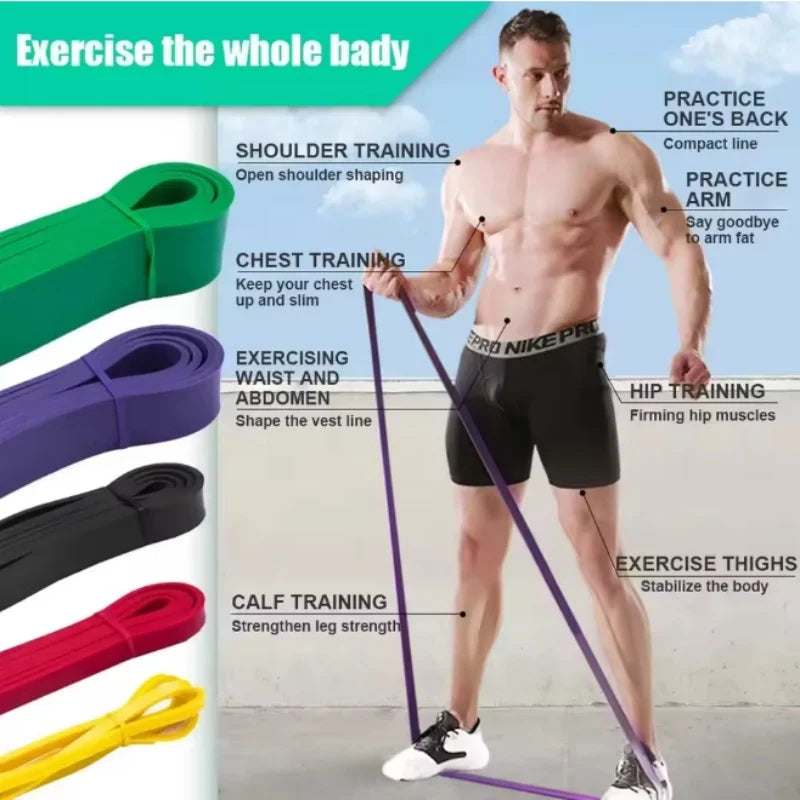 TPE Latex Sports Resistance Band Yoga Fitness Resistance Band Elastic Sports Resistance Band Weighted Resistance Training Set