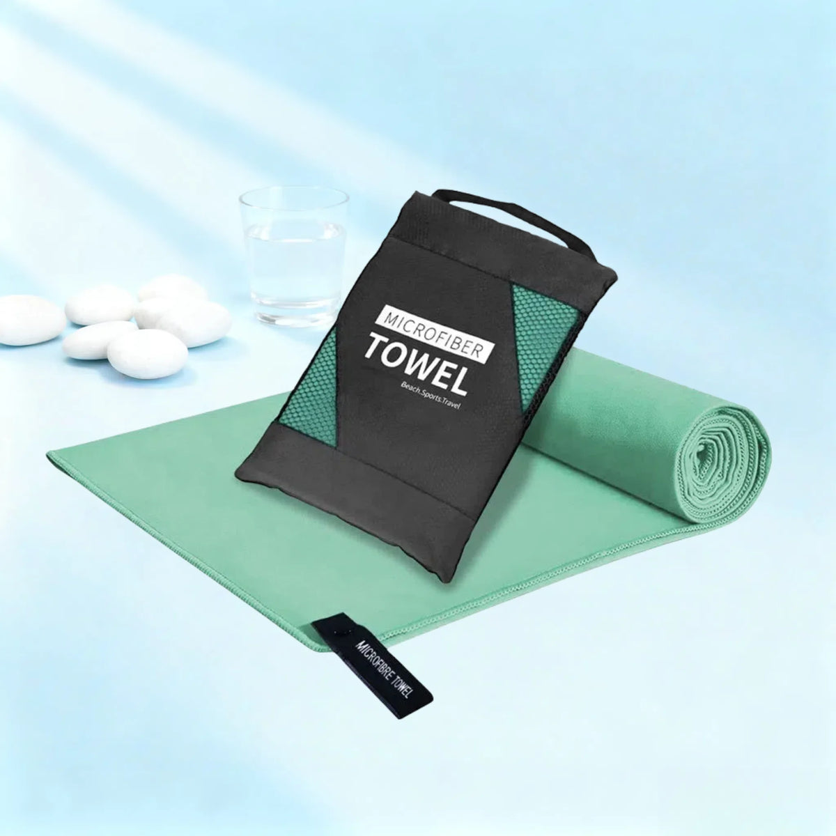 Microfiber Quick-Dry Lightweight Sandproof Towel Portable Compact for Swim Yoga Gym Beach Travel Sports Supplies