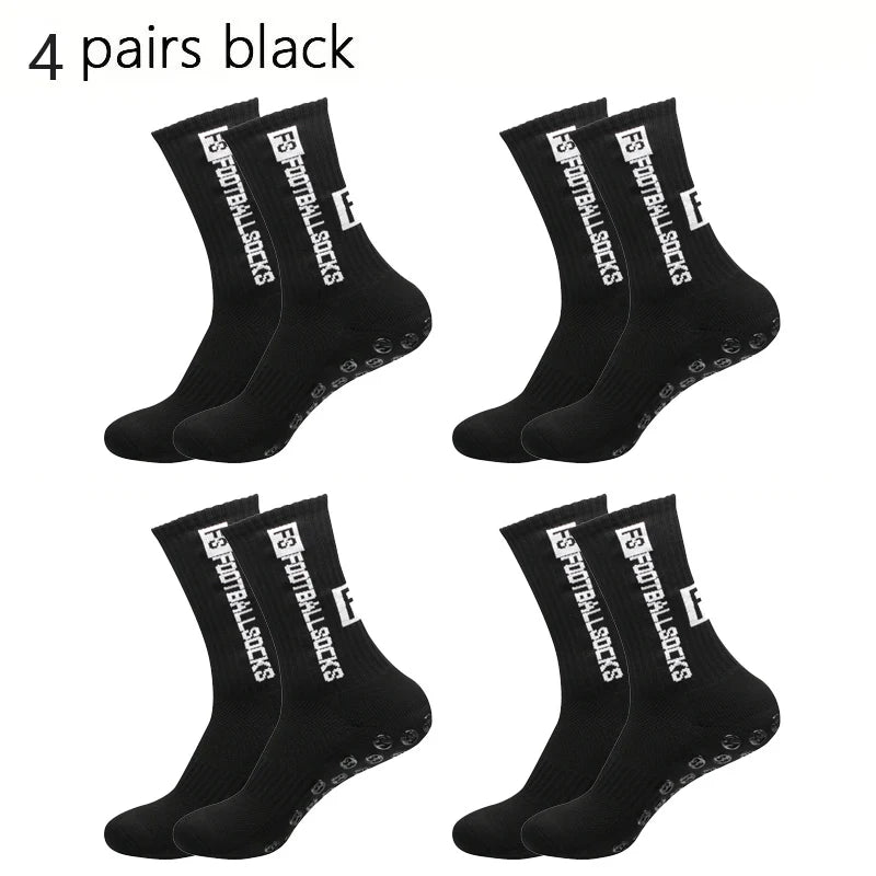 4/5/6 Pairs Football Socks Men Women Non-slip Breathable Sports Socks Thickened Towel Bottom Training Yoga Soccer Socks
