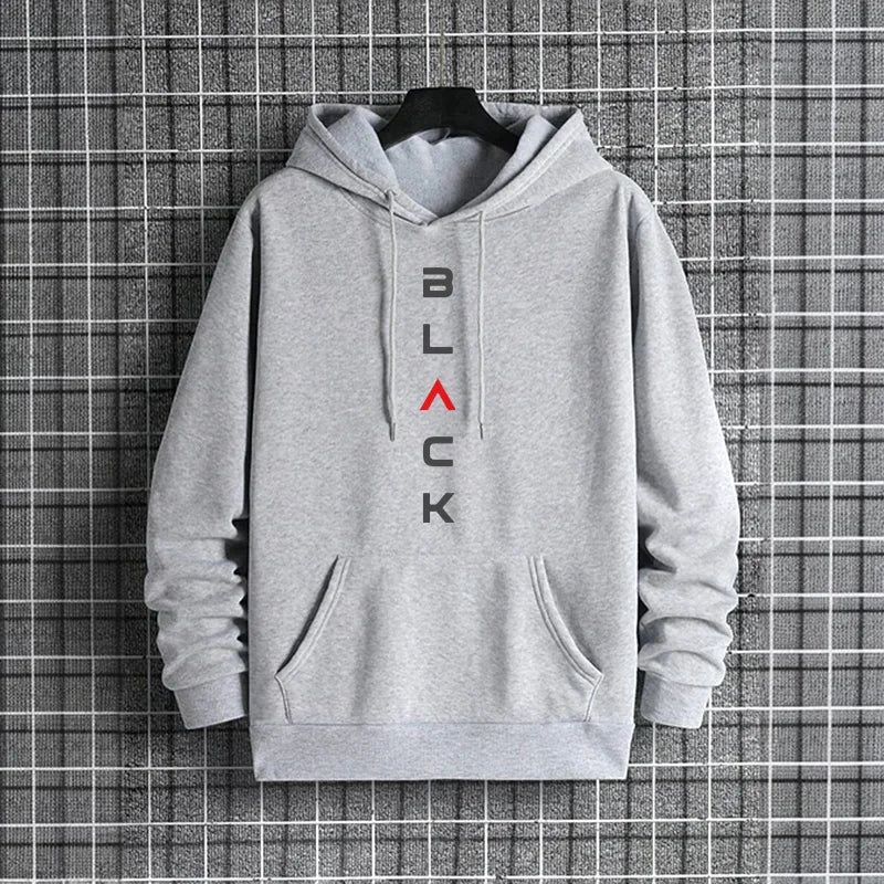 2026 New Arrival Men's Tracksuit Black Letter Print Sweatshirt + Pants Urban Causal Fashion Sportswear Fall/winter Sports Suit