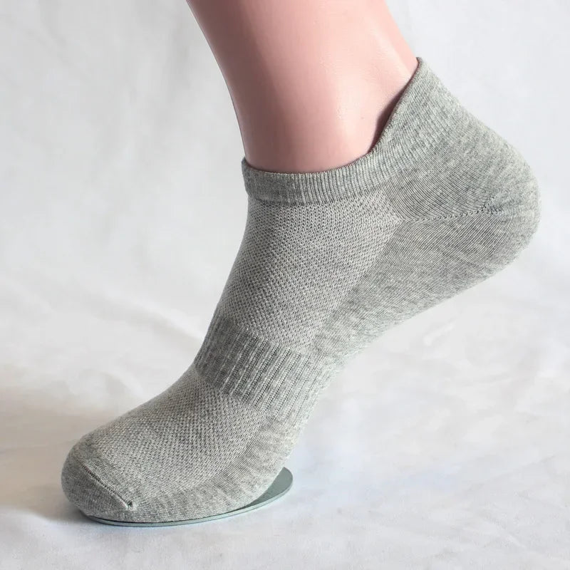 1-10 Pair Ankle Socks Womens and Mens Couple Student Cotton Ear New Plus Size Mesh Athletic Sports Running Solid Color Boat Sock
