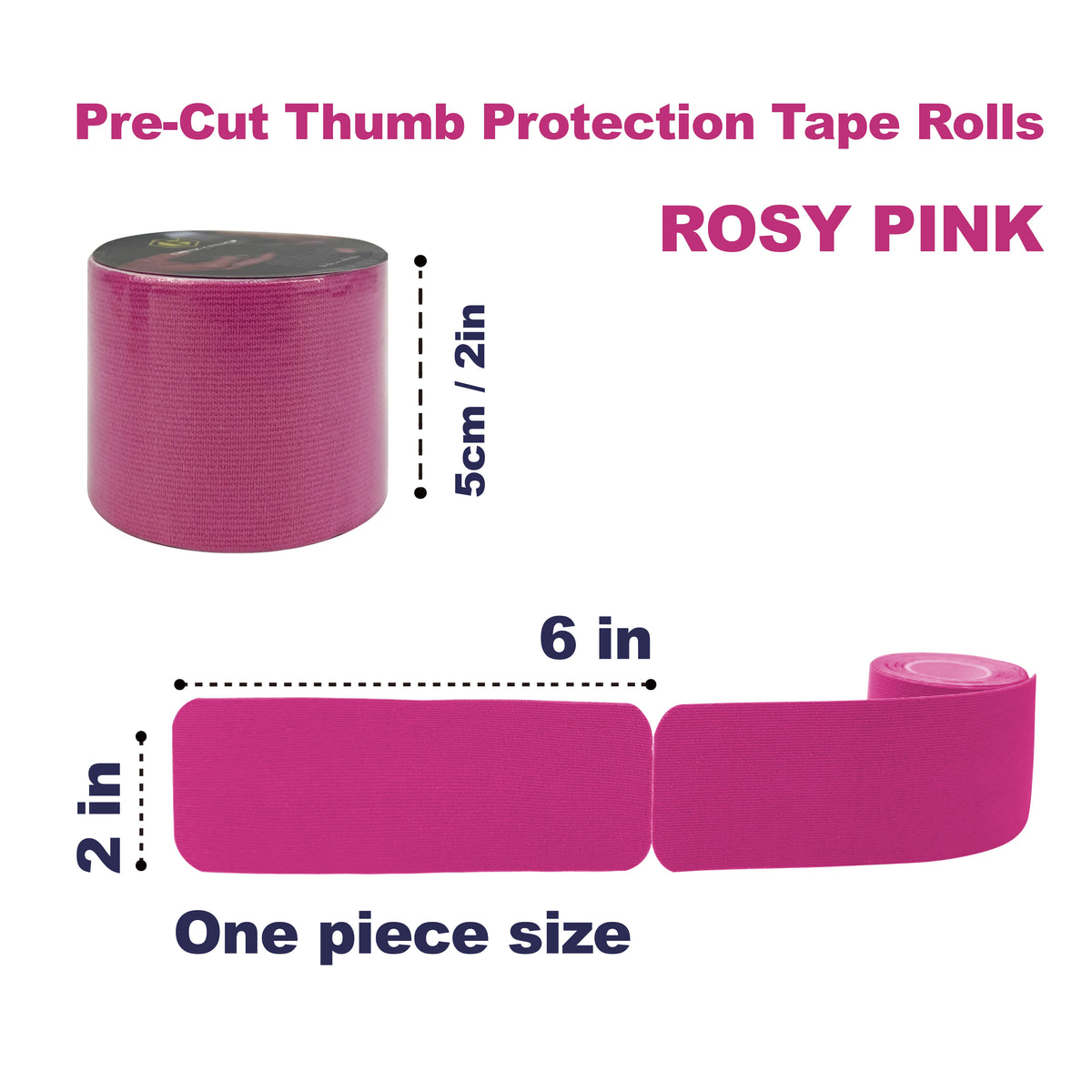 Crazy Fox Pre-cut Thumb Protection Tape Rolls Sport Athletic Pure Cotton Wave Shaped Adhesive for Hook Grips Gym Cross Training