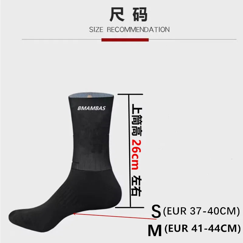 Anti Slip Silicone Summer Aero Socks Whiteline Cycling Socks Men Bicycle Sport Running Bike Socks