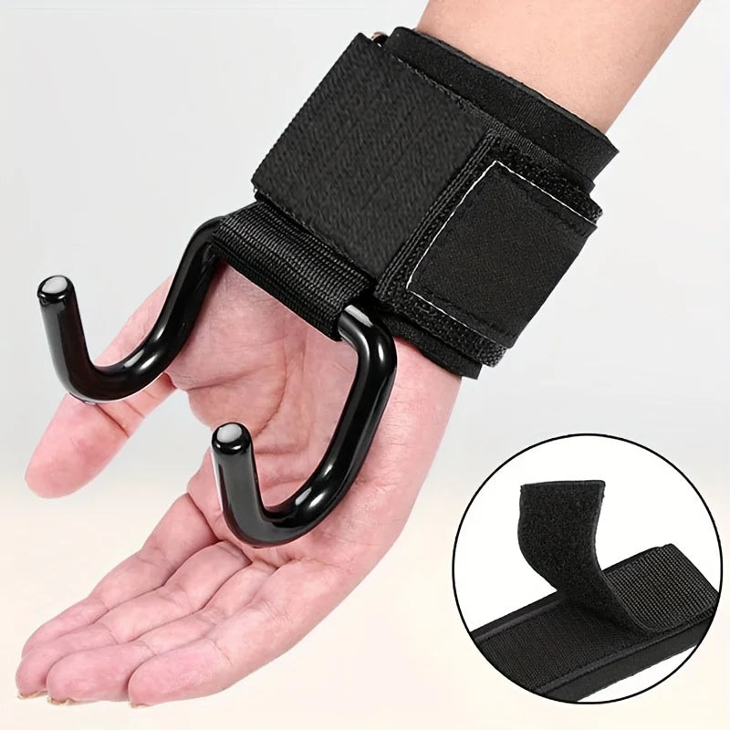 1PC Grip Aid Hook for Pull-Up Bar Assisted Pull-ups Weight Lifting Aid Hook for Deadlifts Dumbbell Assisted Strength Training