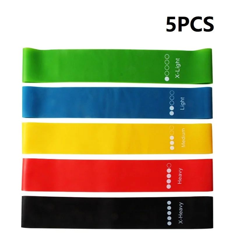 5PCS Fitness Resistance Rubber Bands Elastic Pull-up Bands for Training Pulling Up Exercise Leagues LLD04