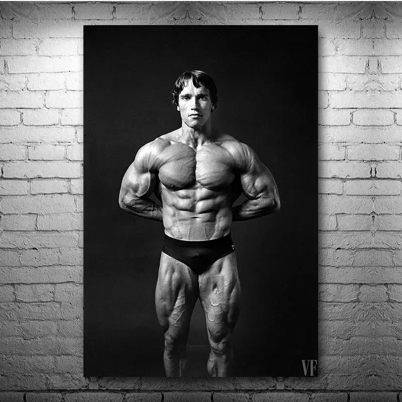 Arnold Schwarzenegger Bodybuilding Motivational Quote Canvas Painting Poster for Home Decor living room wall art for bed room