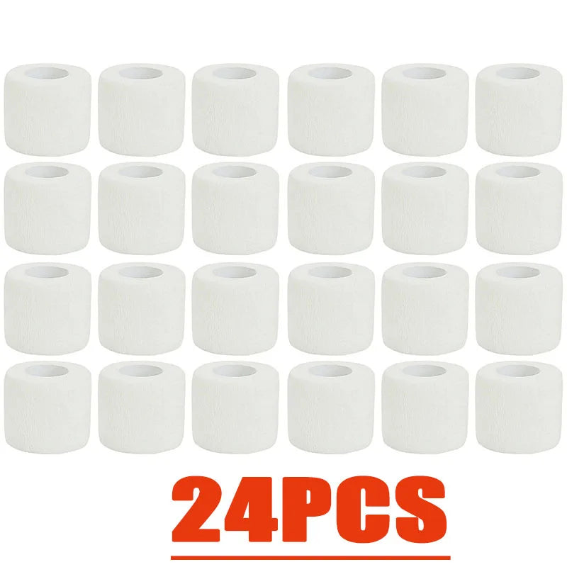3/15/30Pcs 5cm White First Aid Self Adhesive Cohesive Elasticity Bandages Sports Tape for Wrist Ankle Sprains and Swelling